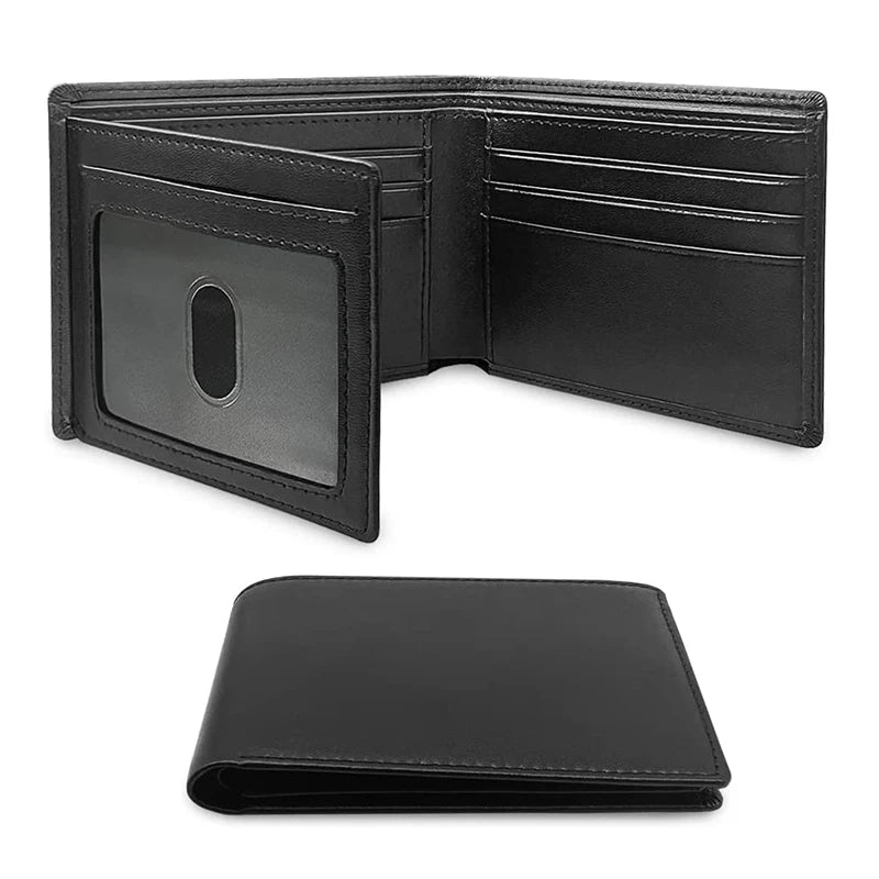 Slim Minimalist Tri-Fold Wallet Carbon Fiber RFID Blocking Men's Wallet