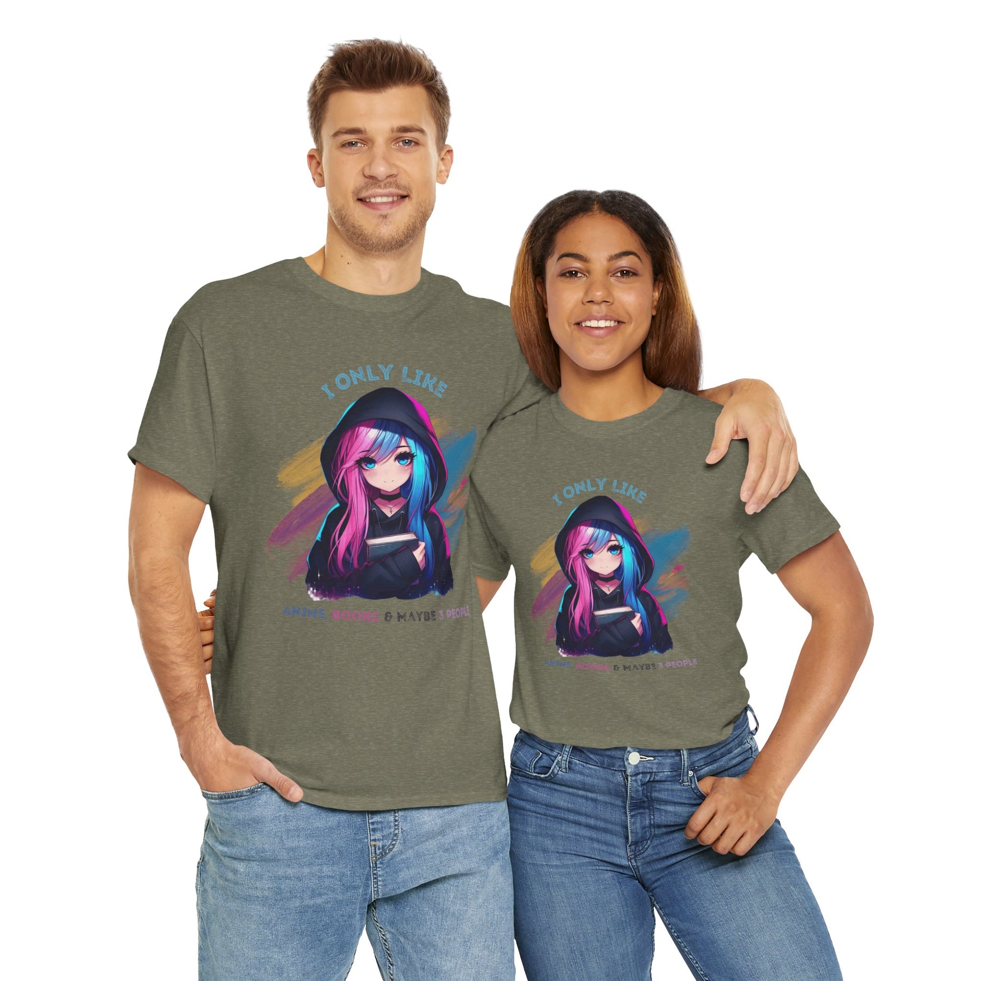 Anime Unisex Heavy Cotton Tee - Perfect for Casual Outings, Gift for Bookworms, Graphic Tee, Anime Fan Merchandise, Everyday Wear