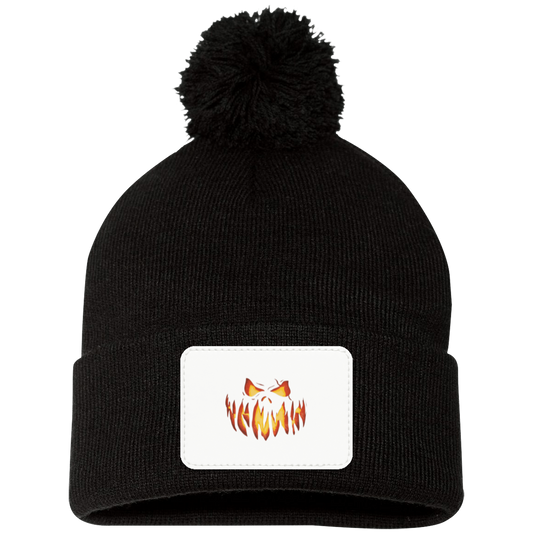 Jacl-O Pom Pom Knit Cap - Patch