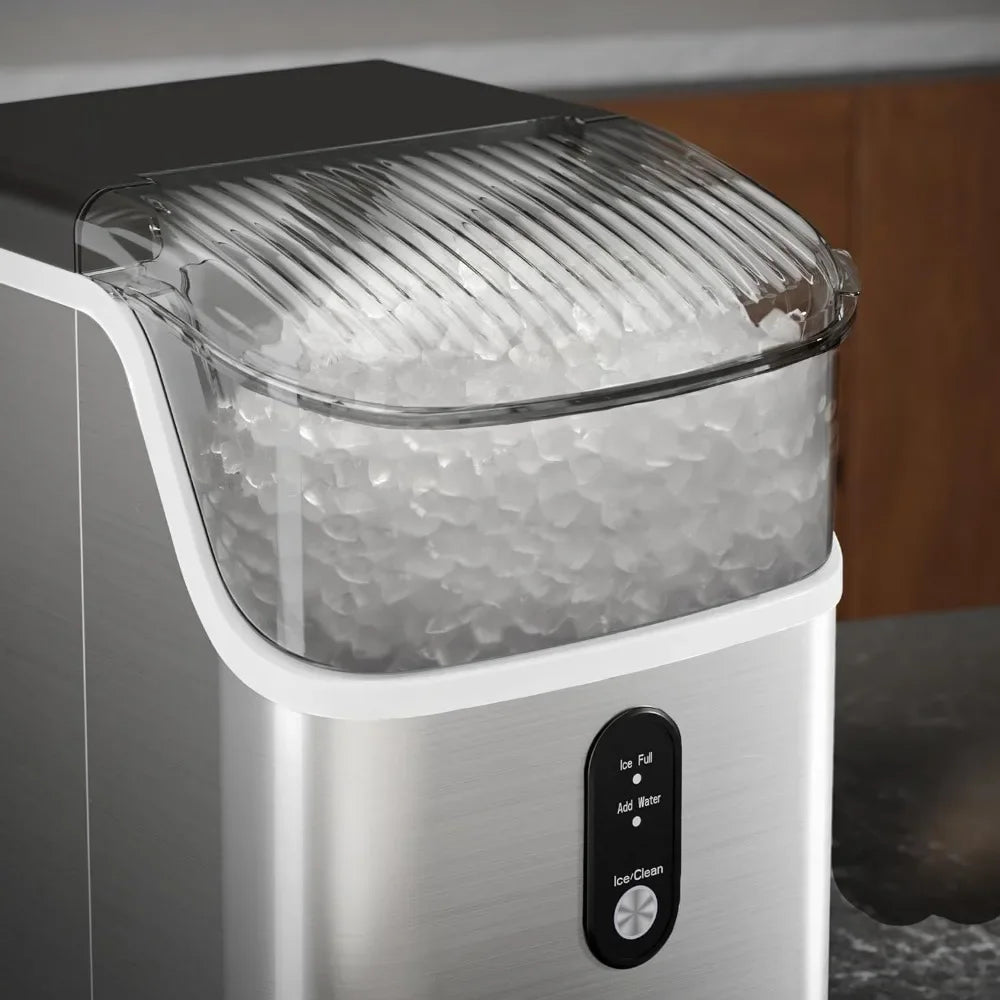 Ice Maker with Sonic Ice and 35lbs/Day, Self Cleaning and Scoop & Basket, Ice Machine